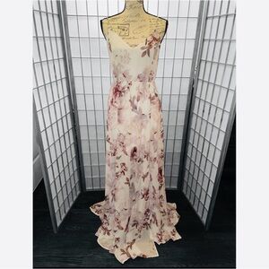 Women’s maxi dress, floral dress, sleeveless, fit and flare dress